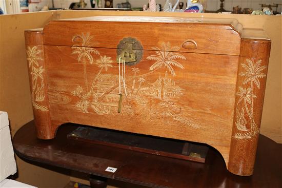 Camphorwood chest , original lock & key(-)